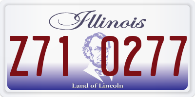 IL license plate Z710277