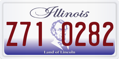 IL license plate Z710282