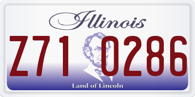 IL license plate Z710286