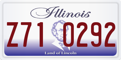 IL license plate Z710292