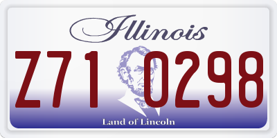 IL license plate Z710298