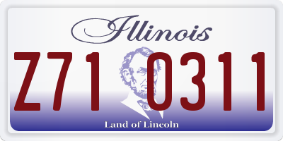 IL license plate Z710311