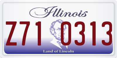 IL license plate Z710313