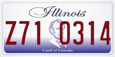 IL license plate Z710314