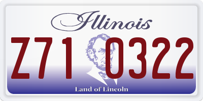 IL license plate Z710322