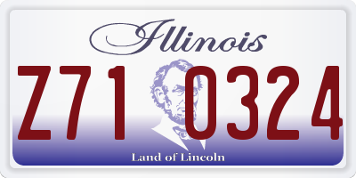 IL license plate Z710324