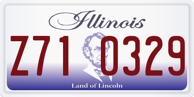 IL license plate Z710329