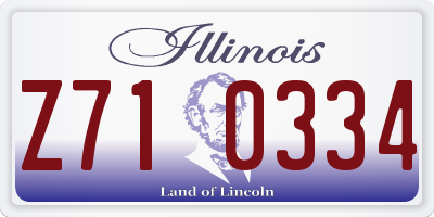 IL license plate Z710334