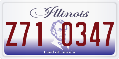 IL license plate Z710347