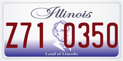 IL license plate Z710350