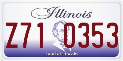 IL license plate Z710353