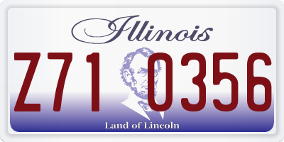 IL license plate Z710356