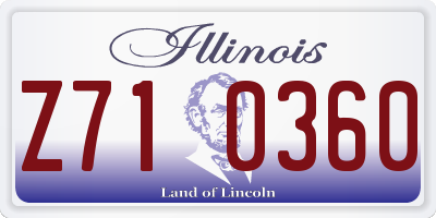 IL license plate Z710360
