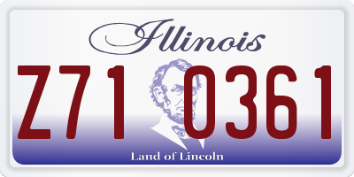 IL license plate Z710361