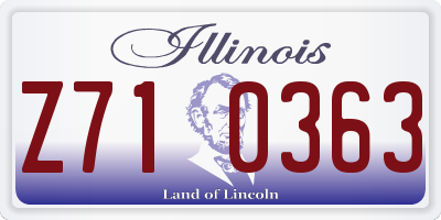 IL license plate Z710363