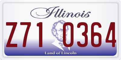IL license plate Z710364