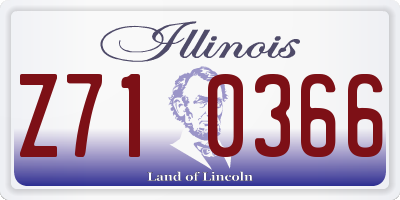 IL license plate Z710366