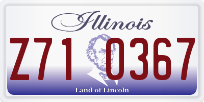 IL license plate Z710367