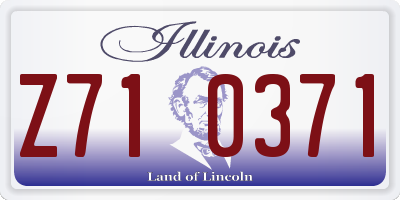 IL license plate Z710371
