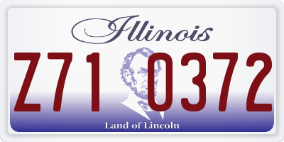 IL license plate Z710372