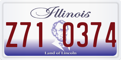 IL license plate Z710374