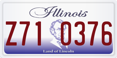 IL license plate Z710376