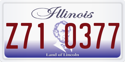 IL license plate Z710377