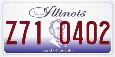 IL license plate Z710402