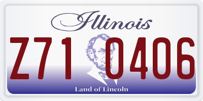 IL license plate Z710406