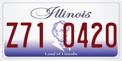IL license plate Z710420