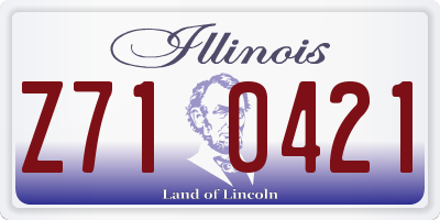IL license plate Z710421
