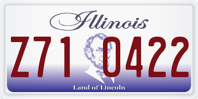 IL license plate Z710422