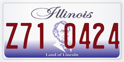 IL license plate Z710424