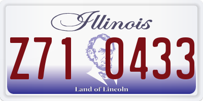 IL license plate Z710433