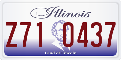IL license plate Z710437