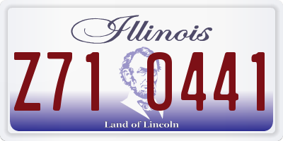 IL license plate Z710441