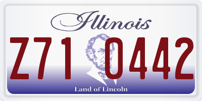 IL license plate Z710442