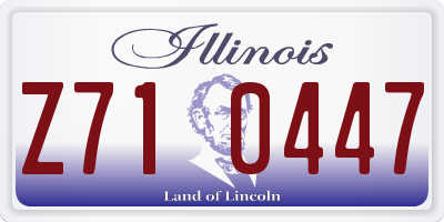 IL license plate Z710447