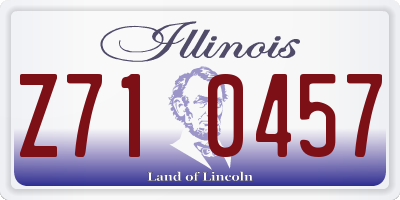 IL license plate Z710457