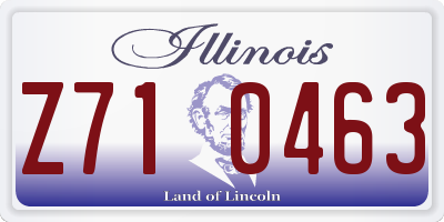 IL license plate Z710463