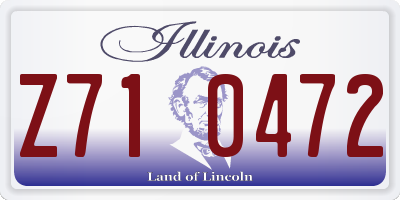 IL license plate Z710472