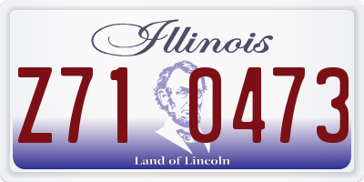 IL license plate Z710473