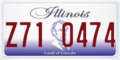 IL license plate Z710474