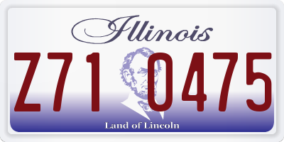 IL license plate Z710475