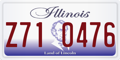 IL license plate Z710476
