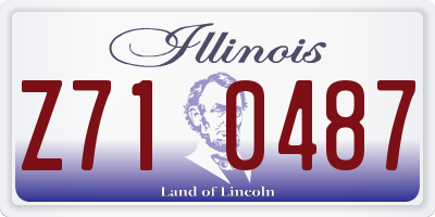 IL license plate Z710487