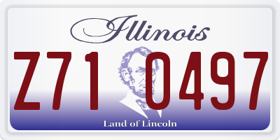 IL license plate Z710497