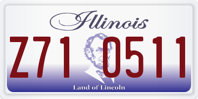 IL license plate Z710511