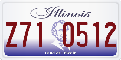 IL license plate Z710512