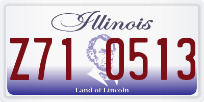 IL license plate Z710513